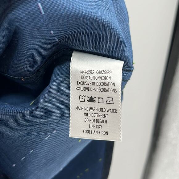 Robert Graham Flip Cuff Men's Button Down LS Shirt - Navy - XL - Picture 4 of 6